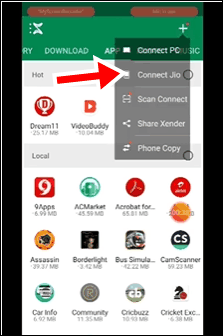 Jio Phone में Xender कैसे चलाएं