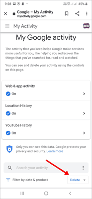 How to Delete Google's Search History