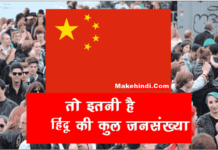 चीन में हिंदू जनसंख्या कितनी है